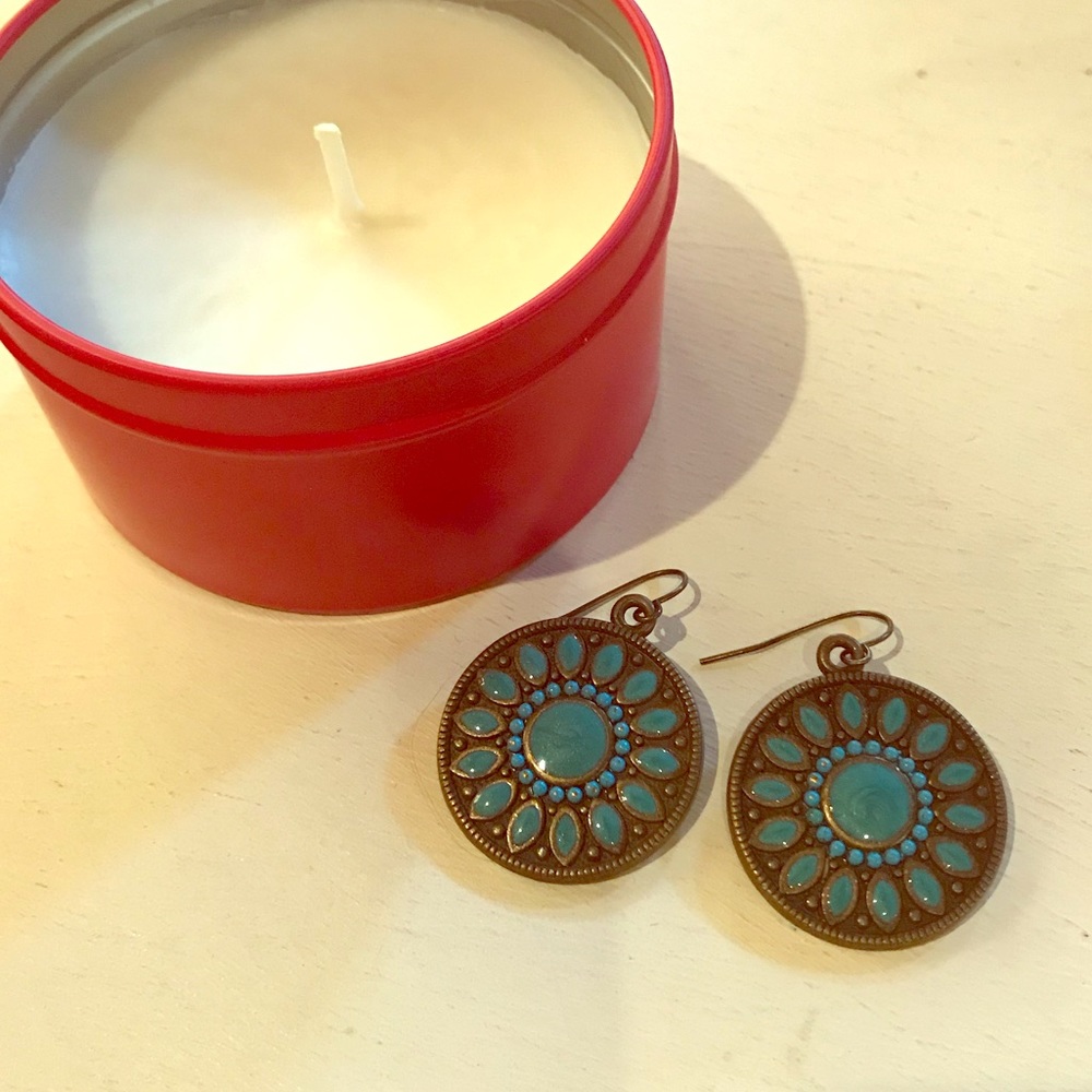 🔹Blue Flower Earrings🔹